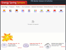 Tablet Screenshot of energysavingsensors.com